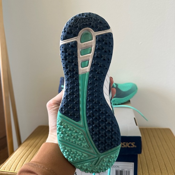 NEW in Box ASICS Cockatoo/Silver/Poseidon Women’s Running Shoe Size 8 - Picture 3 of 3